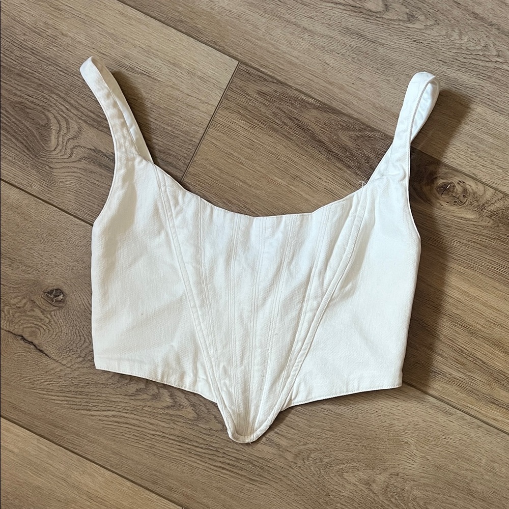 Zara White Crop Top